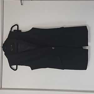 Noir Black Long Tuxedo Sleeveless Vest s